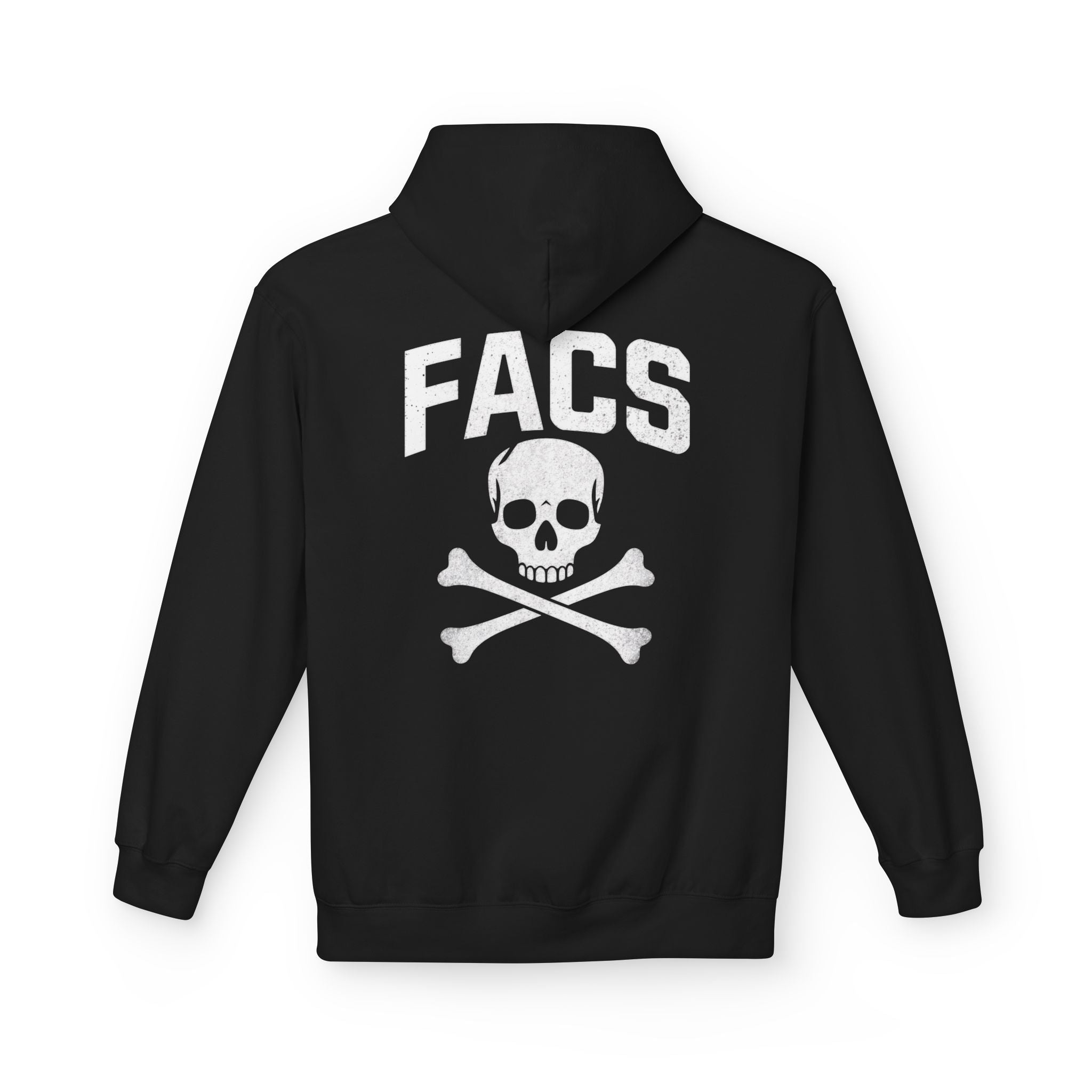 Crafty Skull Hoodie — Retro 'Crafty' Chest Logo with Faded Skull & Crossbones Back