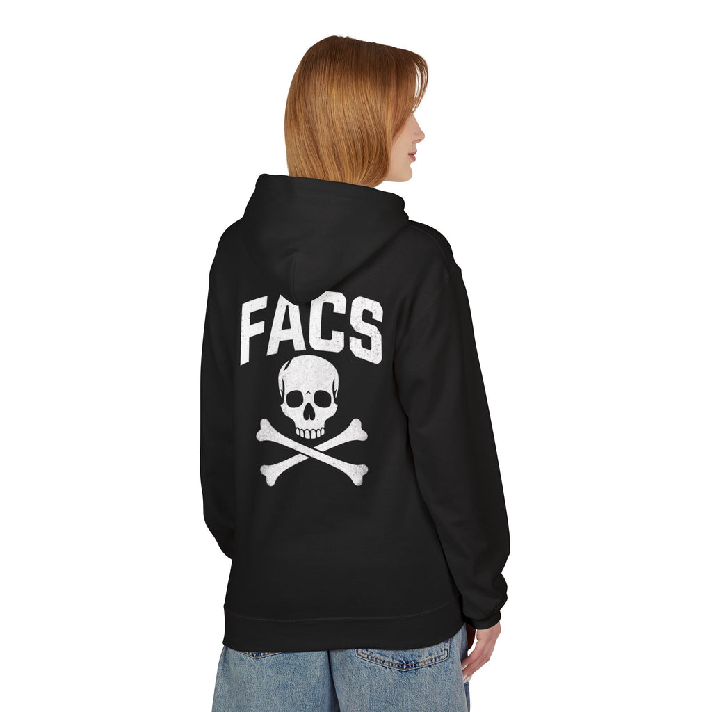 Crafty Skull Hoodie — Retro 'Crafty' Chest Logo with Faded Skull & Crossbones Back