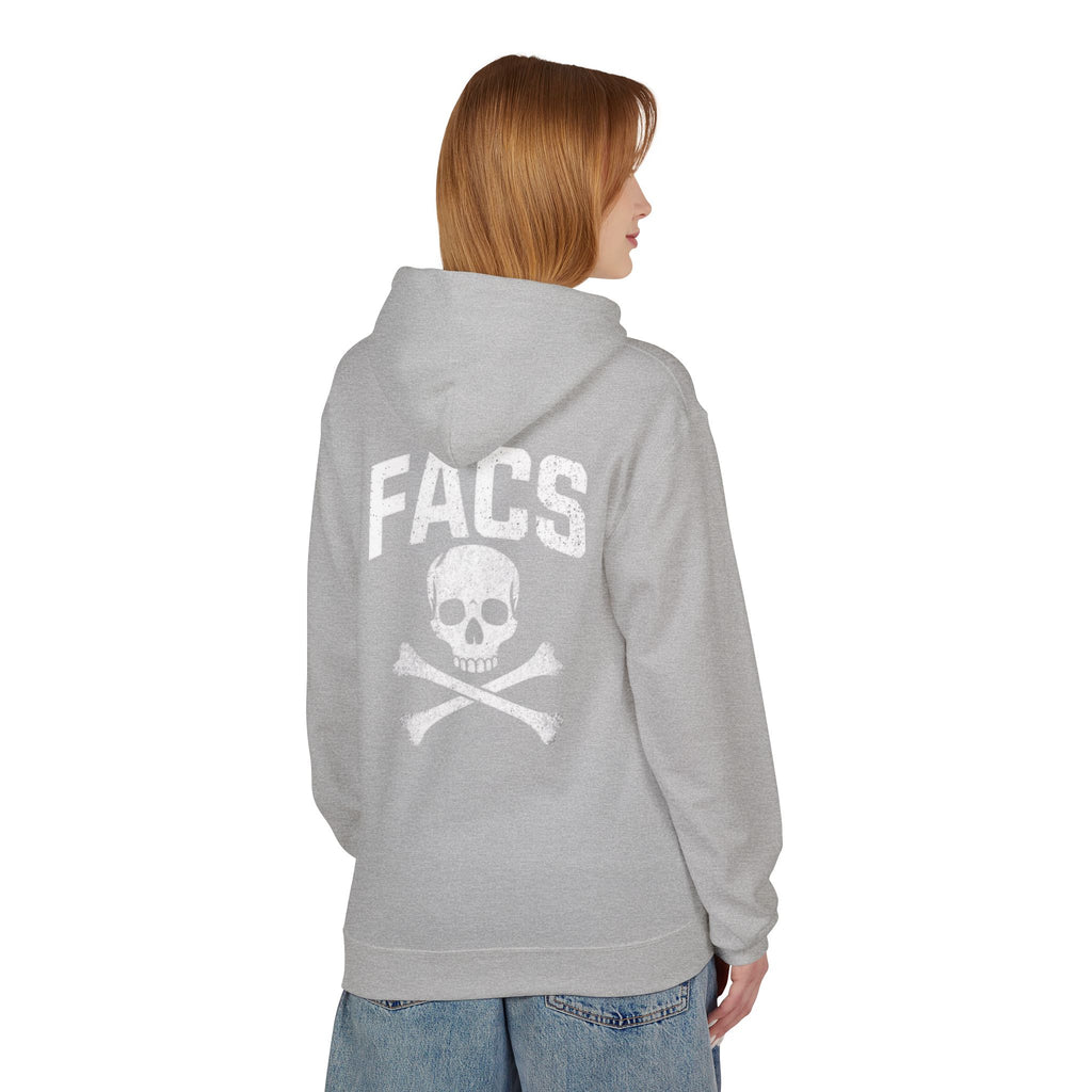 Crafty Skull Hoodie — Retro 'Crafty' Chest Logo with Faded Skull & Crossbones Back