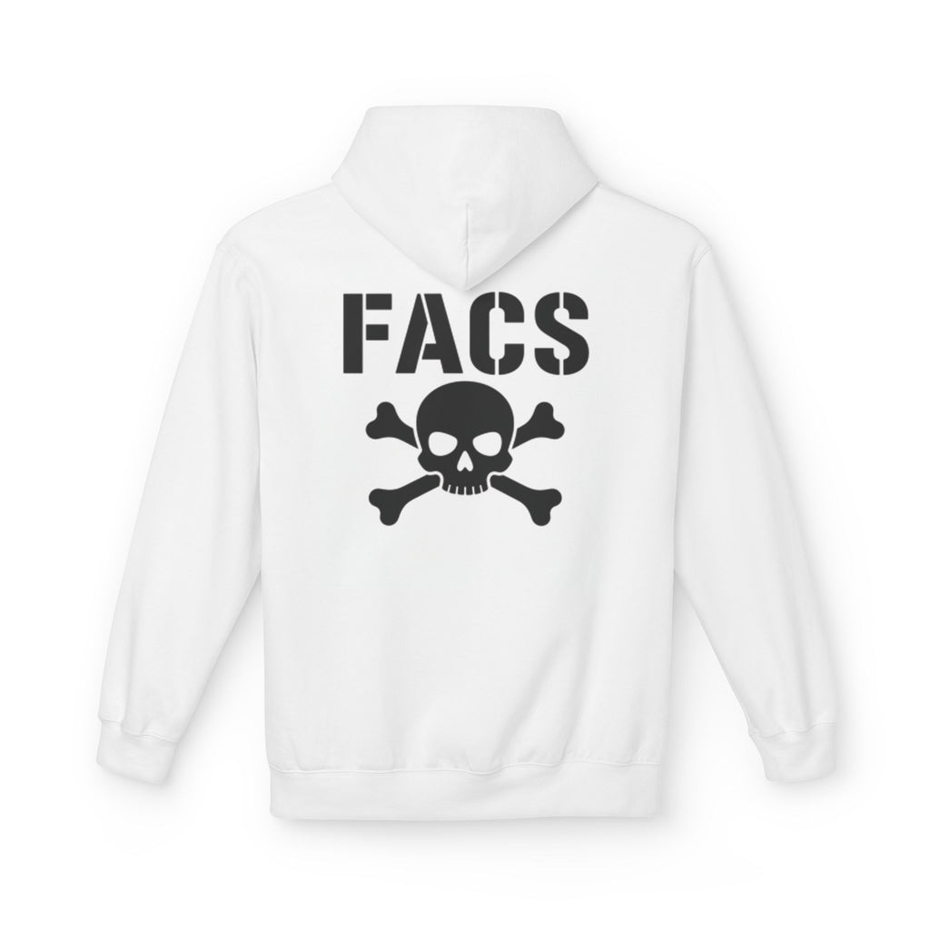 Crafty Skull Hoodie — Retro 'Crafty' Chest Logo with Faded Skull & Crossbones Back